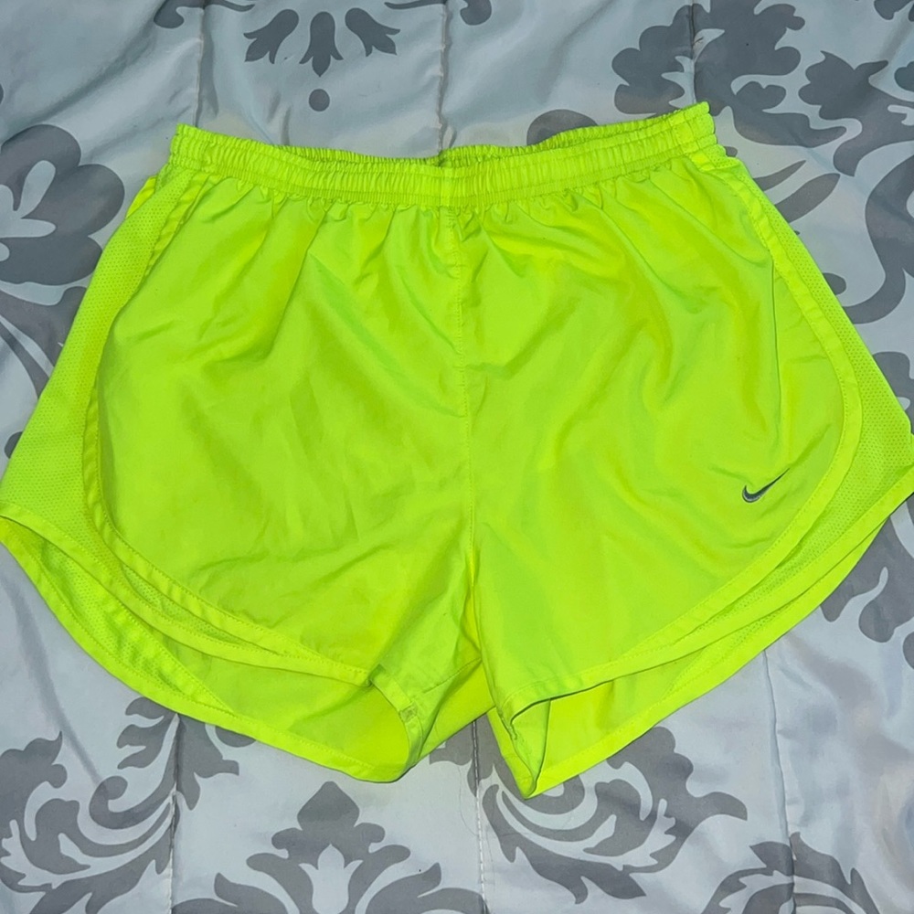 bright yellow nike tempo shorts